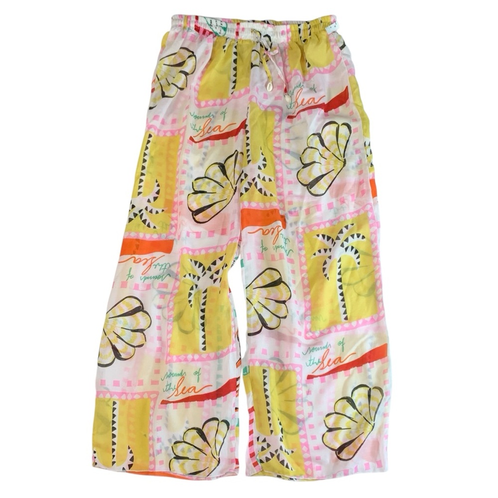 VIOLET SKY  Vibrant Graphic 2 Piece Beach Cover Up Lounge Set Sz XL - Picture 7 of 12